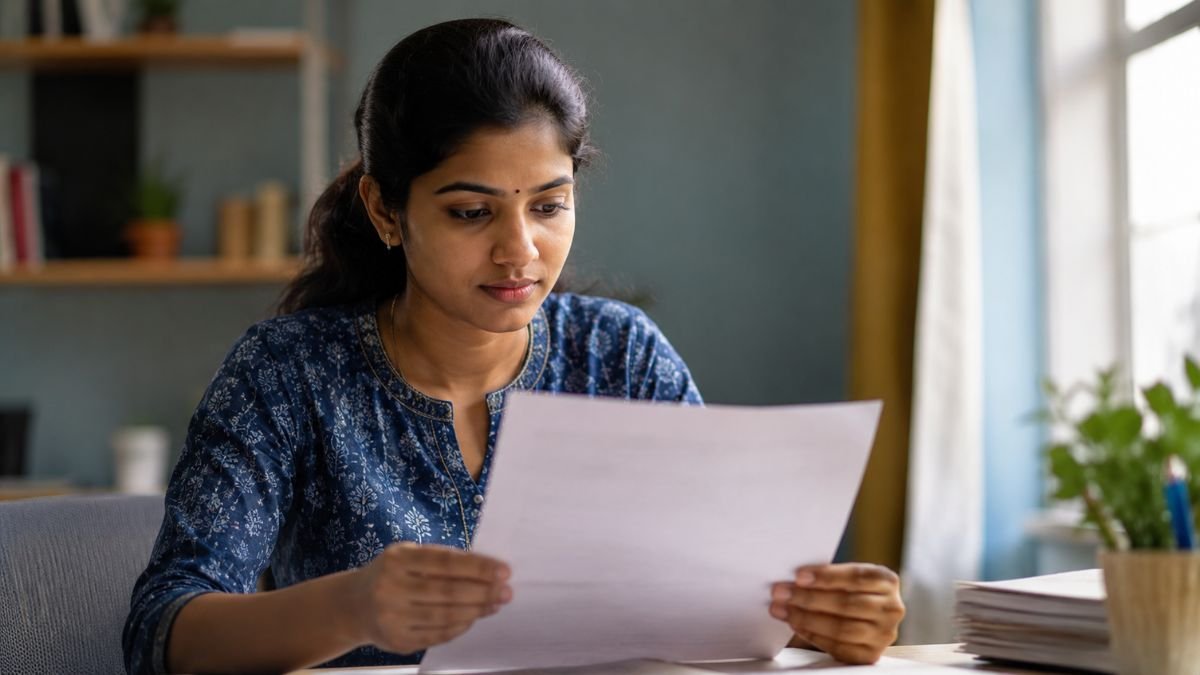 26 வயது தமிழ் பெண் கோயம்புத்தூர் சுகாதாரத்துறை வேலைவாய்ப்பு அறிவிப்பைப் பார்க்கும் காட்சி